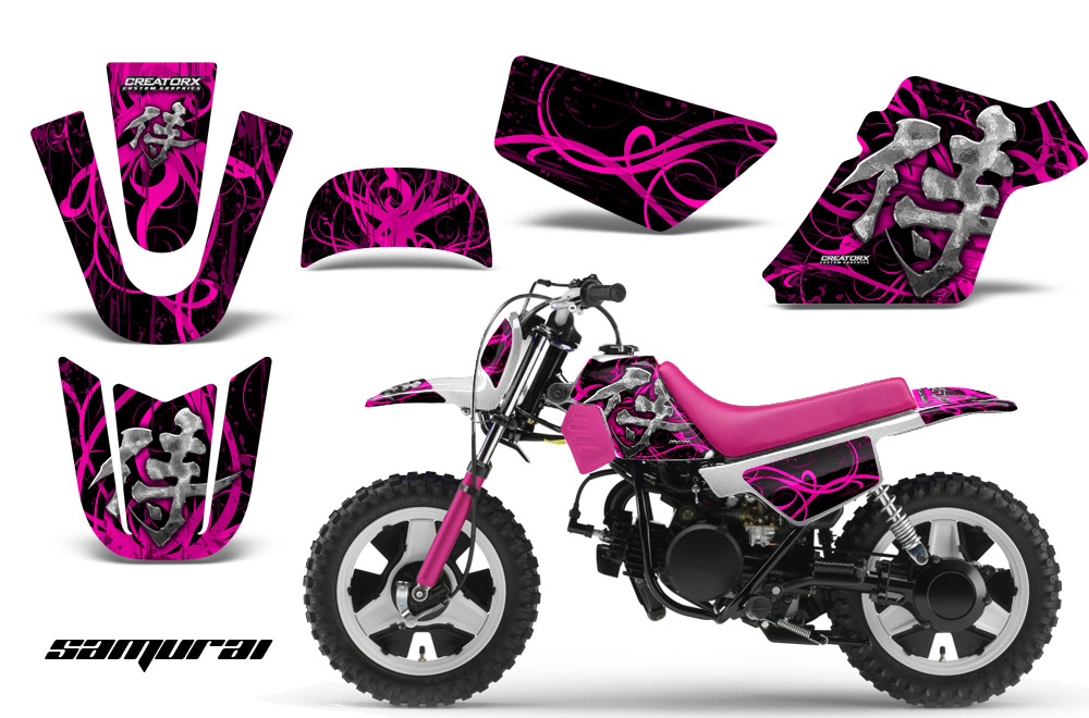 Yamaha PW 50 Graphics Kit Samurai Pink Black PB